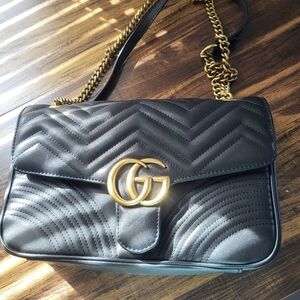 Classic Black Leather Crossbody Bag - Smooth Finish